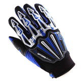 1Storm Youth Kids Motocross Gloves Motorcycle BMX MX ATV Dirt Bike Bicycle Cycling Gloves Skeleton Blue