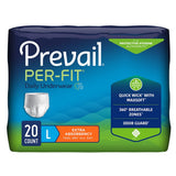 Prevail Per-Fit Extra Disposable Underwear Pull On with Tear Away Seams Large, PF-513/1, 20 Ct
