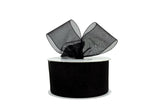 Ribbon Bazaar Plain Sheer Organza 7/8 Black 25yd Spool 100% Nylon Ribbon