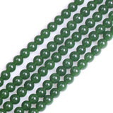 GEM-Inside Natural 6mm Green Taiwan Jade Gemstone Loose Beads Round Crystal Energy Stone Power for Jewelry Making 15