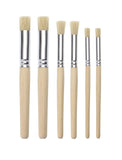 PENTA ANGEL Wooden Stencil Brush Natural Wood Bristle Template Art Paint Brushes for Acrylic Oil Watercolor Painting on Wood Wal