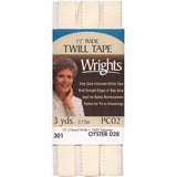 Wrights 117301028 Twill Tape, Oyster, 3Yard