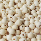 WLIANG 600 Pcs 12mm Natural Wood Beads, Unfinished Round Bulk Spacer Wooden Beads for DIY Crafts, Garlands Farmhouse Holiday Dec