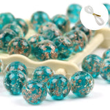 20 PCS Fruit Green Luminous Glass Beads