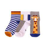 Thela Gaadi Pure Cotton Ankle Length Kids Socks For Boys & Girls | Breathable, Odourless, Funky Printed | Combo Pack Of 3