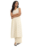 Libas Womens Printed Cotton Straight Kurta With Palazzos