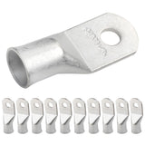 SELTERM 10pcs 4/0 AWG (XL)-3/8 Stud Tinned Copper Wire Lugs,Heavy Duty Battery Cable Ends,0000 Gauge Ring Terminals, UL Battery