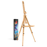 Arteza Easel Stand, 37.4 x 39.4 x 78.3 Inches, Tripod Beechwood Display Stand, Steel Fittings, Art Supplies for Painting and Dis