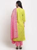 Gosriki Women'S Cotton Straight Kurta With Pant & Dupatta (Jinal Light Green_Xxl-Go_Light Green_Xx-Large),Light Green,2,B09HM74LWP