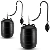 Nuanchu 2 Sets 6 Inch Test Plugs Inflatable Pipe Ball Plugs with Gas Tubes and Inflator Pumps, Black Rubber Pressure Test Balls