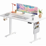 Marsail Standing Desks Adjustable Height Home Office Desks,55x28 Electric Standing Desk with Storage Bag,Sit Stand up Desks for