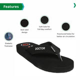 Ortho Joy Extra Soft Doctor Ortho Slippers For Men (Black),Black,12,B09W9L1J87