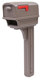 Architectural Mailboxes Gentry Plastic, Dual Access, Mailbox and Post Kit, GGC1M00AM, Mocha, Large Capacity