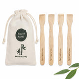 Kind Of Earthy Neem Wood Tongue Scraper Pack Of 4 | Natural Tongue Cleaner For Adults & Kids | Ayurvedic Oral Care Tool For Fres