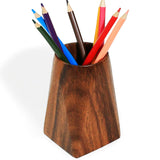 MeowAroma Acacia Wooden Pen Pencil Holder for Desk, Multipurpose Pencil Cup for Office/School/Home, Pen Organizer Desk Accessor