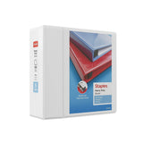 Staples 82660 Heavy Duty 5-Inch 3-Ring View Binder White (24700)