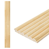 Art3d 4 Pc 96x5.7 Wood Slat Wall Panel for Interior, Ceiling and Decoration, Semi-Cylinder Design, 15.2 SqFt