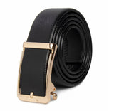 Zacharias MenS Faux Leather Business Buckle Autolock Belt Ss112 (Black_Free Size) (Pack Of 1)