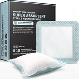 EVERLIT Super Absorbent Dressing for Wound Care | Nonstick Soft Surgical Gauze Pad for Heavily Exuding Wounds | Large Sterile No