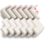 12-Pack Corner Protectors Baby Proof, Furniture Corner and Edge Safety Bumpers, Soft Rubber Foam Cushion Covers, 3M Taped Corner