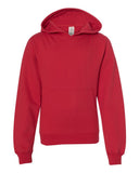 Independent Trading Co. Youth Midweight Hooded Sweatshirt - Red, Xl