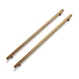 Goo-Ki 6pack Vintage Brass Drawer Handles,10 Inch (256mm) Hole Center Antique Brass Straight Cabinet Pulls Solid Zinc Alloy Hard
