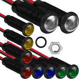 Gebildet 10pcs LED Plastic Indicator Pilot Light 110VAC Mounting Hole Size 6mm(Red/Orange/Blue/Green/White)