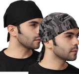 Paropkar Army Design & Plain Design Do Rag Skull Cap Beanie Cooling Helmet Cycling Biking Hat Head Bandana Caps For Men Women (B