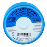 PolyTemp 36536 AntiSeize Ceramic Filled PTFE Thread Seal Tape, 600 Length x 1/2 Width x 3.5 Mil Thickness, Cream