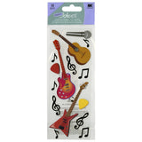 Jolees Boutique Guitars and Music Notes Dimensional Stickers