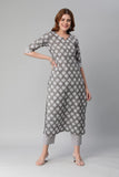 Gosriki Women'S Cotton Blend Printed Straight Kurta With Pant (Funnu Grey-Gs_Xxl_Grey_Xx-Large),Grey,2,B0BTVRLCFB