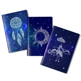 Doodle Beyond The Stars Soft Bound Set Of 3 Notebook Diary (B6, 4.7 X 7 Inches, 80 Gsm, 160 Ruled Pages & 80 Blank Pages)