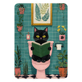 Zesta Bathroom Decor Items Washroom Decor Tin Sign | Aesthetic Posters Wall Poster For Bedroom | Magnetic Cafe Decoration Items