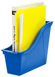 Storex 71108U06C Small Book Bin 11.75X4.5X8.5 Blue