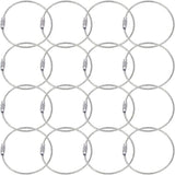 Bluecosto (20PackSilver) Ultra Tough Stainless Steel String Wire Luggage Tags Loop Key Rings 600014