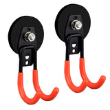 ULIBERMAGNET Garage Strong Magnetic Hooks, 2 Pack Heavy Duty Large J Hooks with Magnet, Anti-Slip Coating Magnet Hooks for Garde