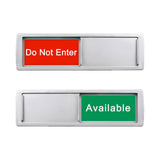 Do Not Enter Available Door Sign for Home Office Restroom Conference Hotels Hospital, Vacant Occupied Slider Door Indicator Tell