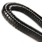 Tashidelek 1 Strand Natural Stone 3*6MM Gemstone Tube Rondell Spacer Loose Stone Beads (105-110PCS) Black Stone