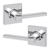 Kwikset Casey Interior Passage Door Handle, Lever For Closet and Hallway Doors, Reversible NonLocking Handle Lever, Polished Ch