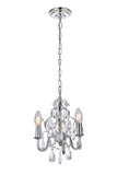 Elegant Lighting Living District Indoor Modern Home Decorative Bright Ceiling Kaede Collection Pendant D9.5 H12.2 Lt:3 Chrome Fi