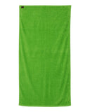 Q-Tees Velour Beach Towel - Lime, One Size
