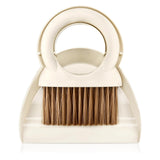 Mini Hand Broom and Dustpan Set: Small Brush and Pan for Cleaning Home, Camping, Pets - White