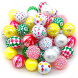 YIQIFLY Colorful Rhinestone Beads Round Spacer Beads for Jewelry Bracelet Necklace Pen Bag Chain Making Crafts Supplies Christma