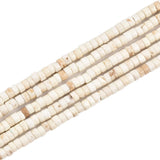 200pcs 3x2mm Natural White Turquoise Heishi Disc Rondelle Spacer Stone Semi Precious Gemstone Loose Beads for Jewelry Making 15