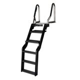 Lippert SureStep Pontoon Ladder for Boats, Slip-Resistant Steps, Easy Boarding for Kids & Dogs, Stainless Steel Handrails, Powde
