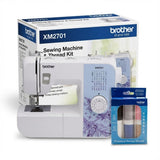 Brother XM2701 Sewing Machine, Lightweight Machine with 27 Stitches, 10-Pack Pre-Wound Bobbins and Water-Soluble Stabilizer Roll