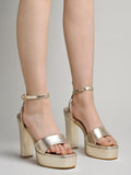 Shoetopia Women'S Heeled Sandal-2 Kids Uk (Girls-Cake-Golden)-Eu35,Gold,2,B0D4VQ5QQG