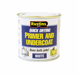 Rustins Quick Drying Primer And Undercoat White 250ml