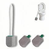 yayaboqu Pumice Stone Toilet Bowl Cleaner with Long Handle, 9.65 Inch, Includes 1 Handle and 3 Pumice Stones, Hard Water Stain R