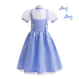Dressy Daisy Wizard Book Character Blue Gingham Fancy Dress Up Halloween Costume Outfit for Little Girls Size 5-6